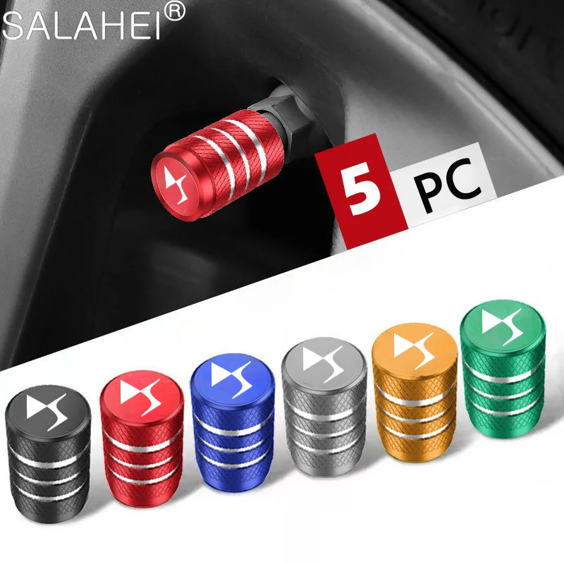 5Pcs Car Wheel Tire Air Valve Caps Auto Accessorie For DS SPIRIT DS3 DS4 DS4S DS5 5LS DS6 DS7 DS9 WILD RUBIS E-Tense DIVINEDS