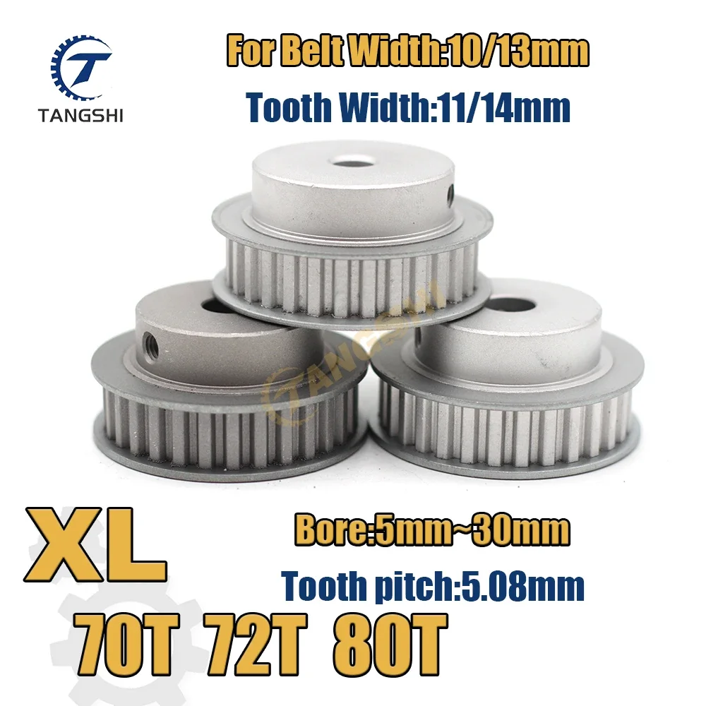 XL 70 الأسنان 72 الأسنان 80 الأسنان توقيت بكرة تتحمل 8 مللي متر إلى 30 مللي متر Width10/13 مللي متر متزامن حزام بكرة XL 70 T 72 T 80 T توقيت بكرة #2