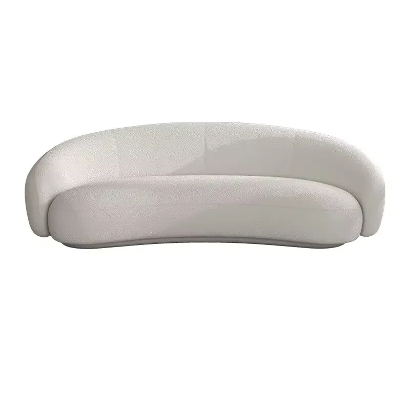 Modern Design High Density Foam Soft Boucle Curved Couch Living Room Furniture Sofa for Home