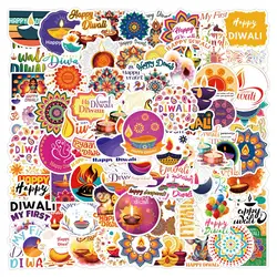 10/30/50/110PCS Happy Diwali Festive Atmosphere Cartoon Sticker frigorifero fai da te Laptop bagagli Skateboard Graffiti Joke Sticker