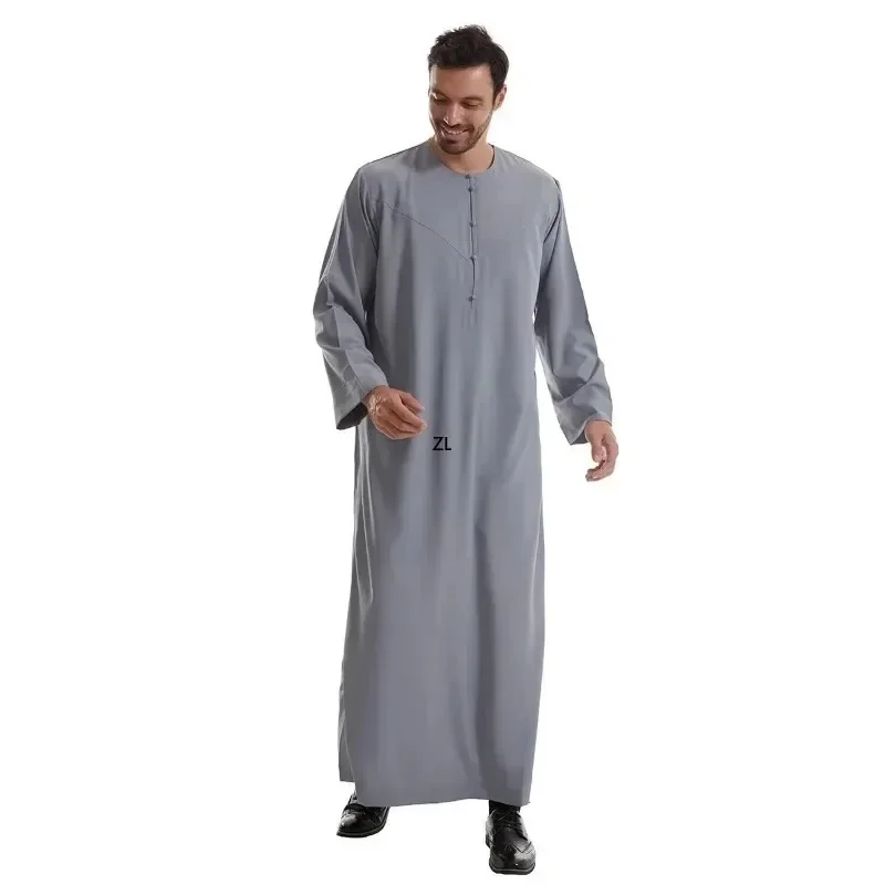 Túnica musulmana para hombre Abaya Dishdasha modesto Djellaba islámico de Dubái saudí Abayas oración Kaftan Eid Ramadán Marruecos Jubba Thobe