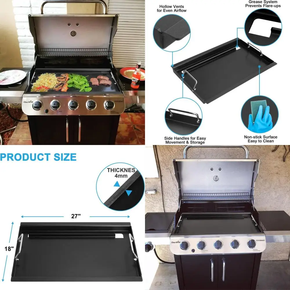 

Charbroil 5-Burner Performance Grill Flat Top Griddle Replacement for Models 463275517, 463243518, 463243519, 463275717, 4633720