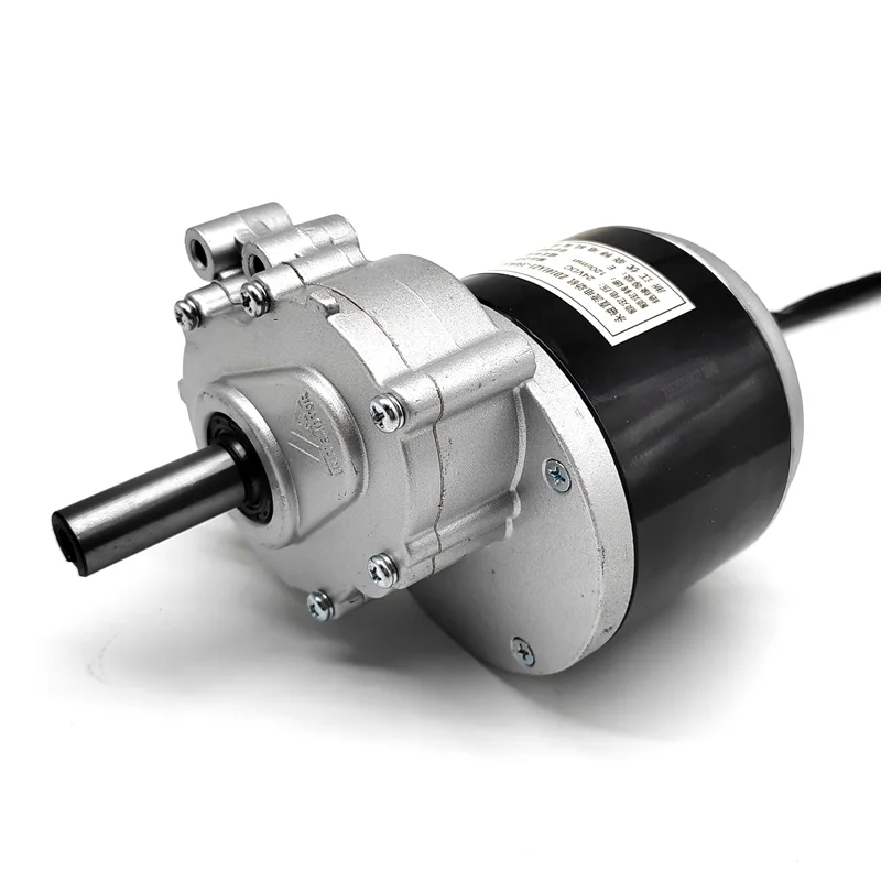 DC motor 350w 24v 48v 75RPM 120RPM low speed brush motor with extended shaft DC gear brush motor for wheelchair