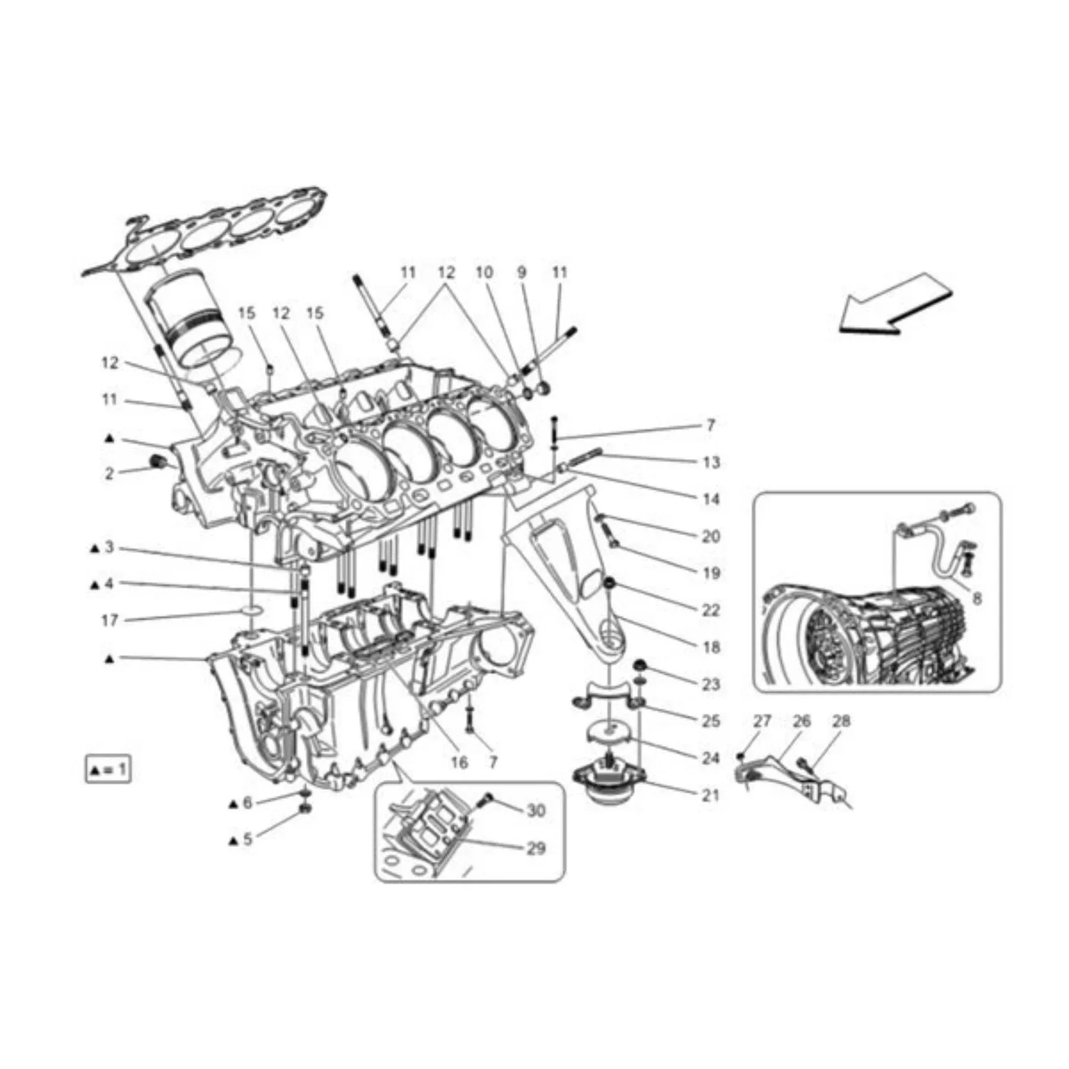 

2pcs 253752 225839 for Maserati Quattropote M139 Granturismo Grancabrio Ferrari Gearbox Engine Mount Set 196865 226572 269817