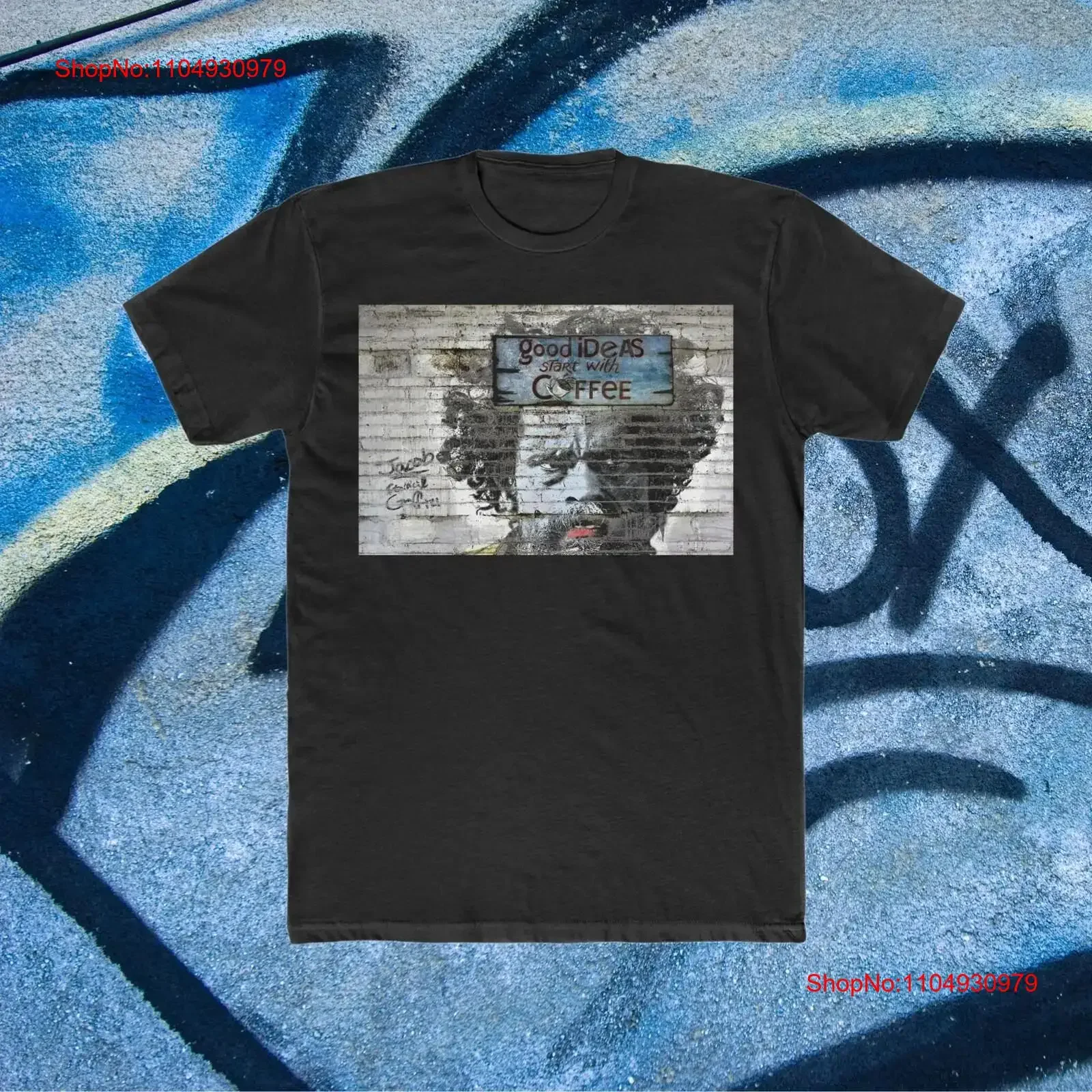 

T Shirt Need Coffee Graffiti Shop Now vintage Washed Slightly Comfortable Versatile homme streetwear Stylish designer clothes