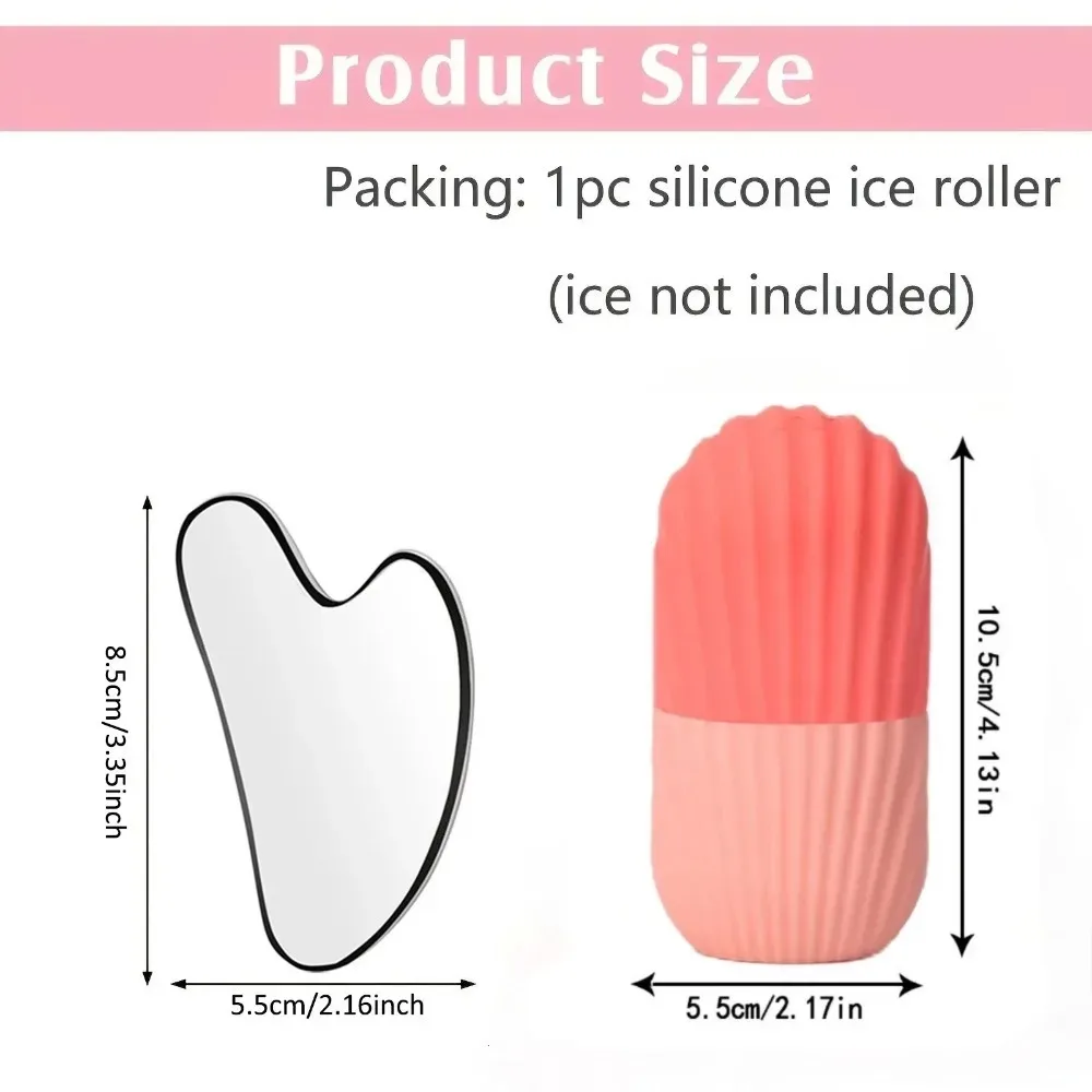 Facial Care Beauty Set Face Ice Roller Stainless Steel Gua Sha Board Massage Roller Acne Blackhead Remover Clip Skin Care Tools