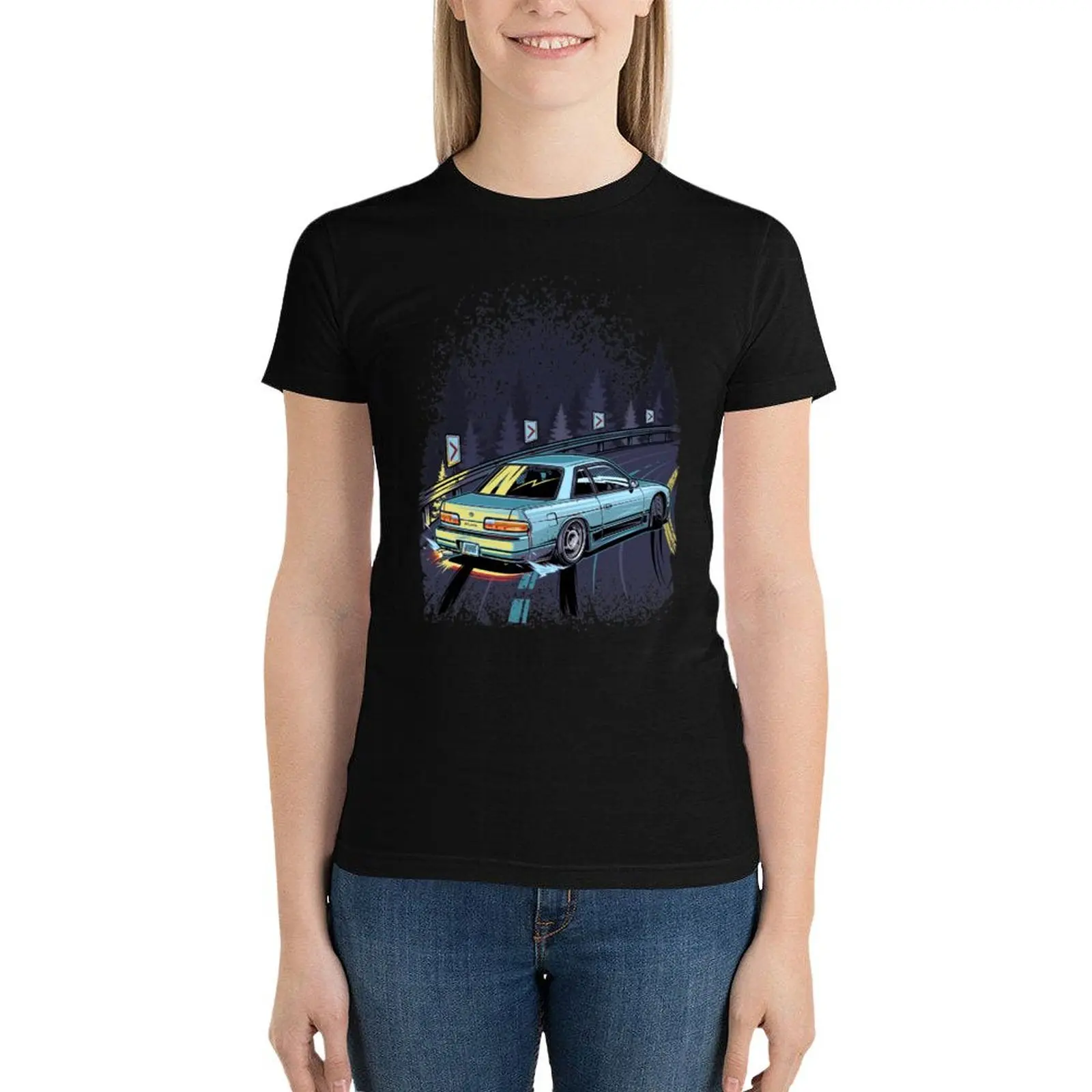 Silvia s13 touge drift T-Shirt female Blouse tees Women's t-shirt