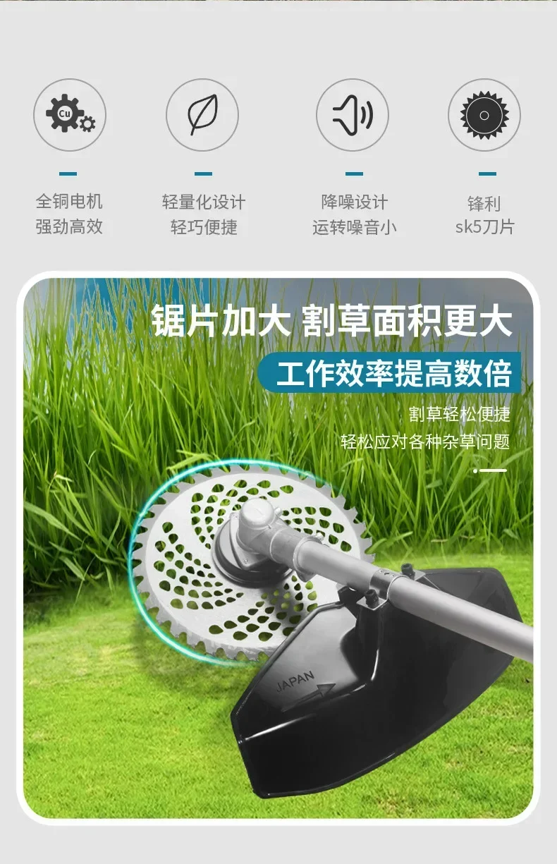 

New Courtyard Multifunctional Lithium-ion Lawn Mower Household Wireless Electric Lawn Mower Portable Garden Lawn Mower