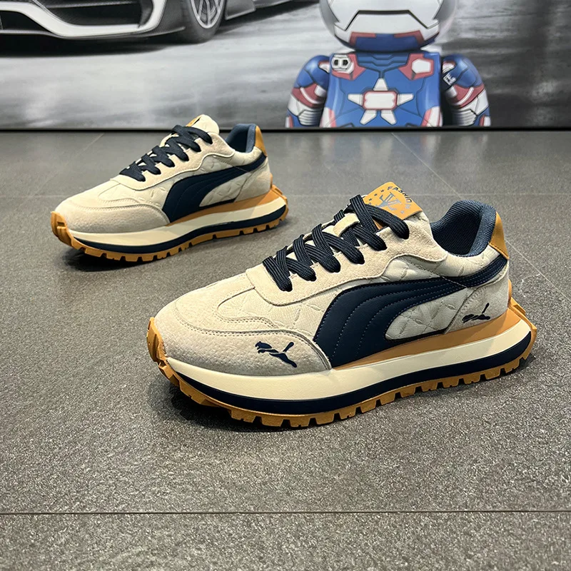 

Мужские ретро-кроссовки 2026: модные повседневные кроссовки в стиле «папины туфли» с толстой подошвой, дышащая спортивная обувь для осени и зимы