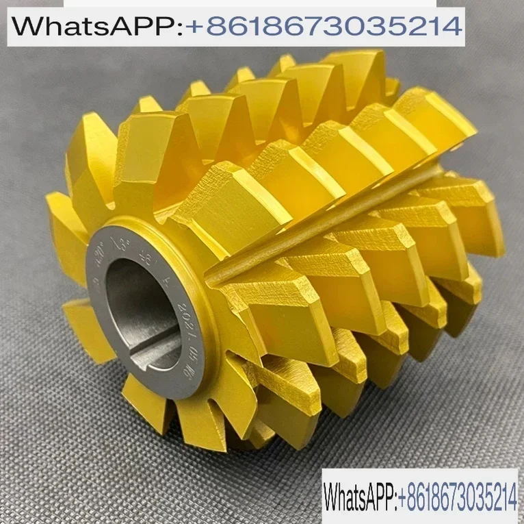 HSS6542 PA20 Gear Hob Yellow TIN Coated Gear Milling Cutter Gold Coating  M0.8-M5