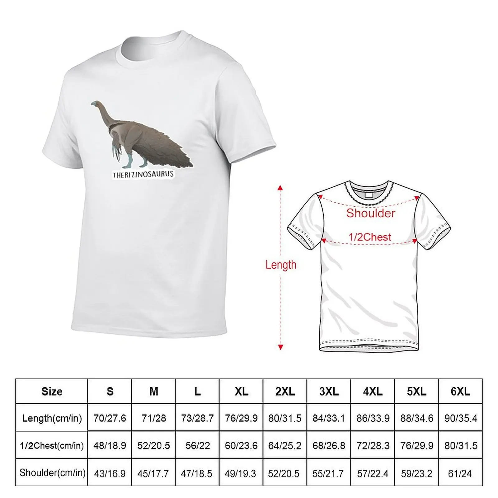 Therizinosaurus T-Shirt cotton t shirts man 100% t shirts for man man tshirt T-shirt