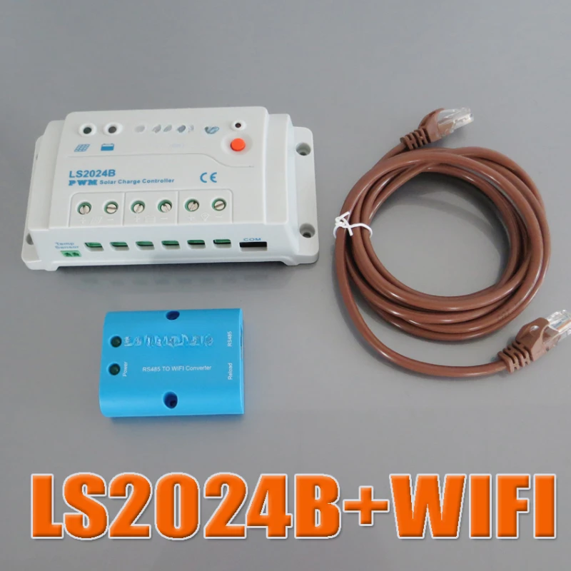 LS2024B 20A 12V 24V PWM solar controller+WIFI wireless Bluetooth mobile communication app