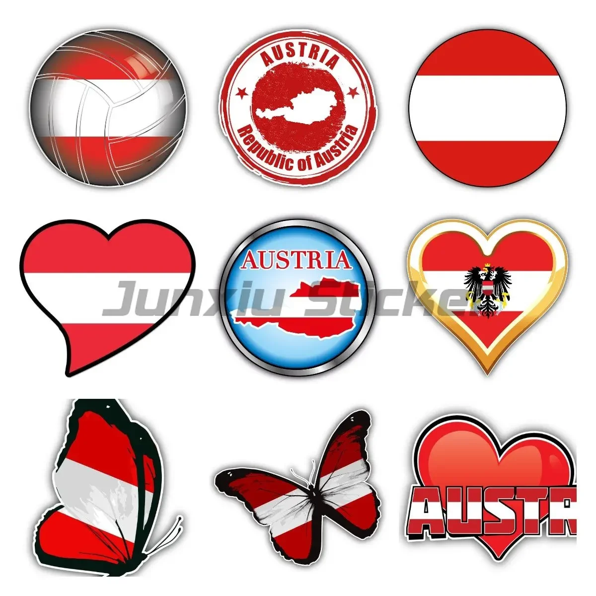 

Austria Flag Coat of Arms Car Sticker Decor for Car Motorhome Laptop Motorcycle Off-road Decal Car Sticker Accessories Vinyl