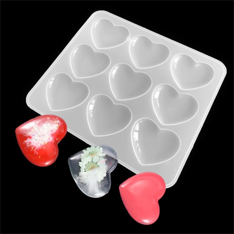 Reusable Casting Soap Making Loves Heart Silicone DIY 3D Handicrafts Resin Molds