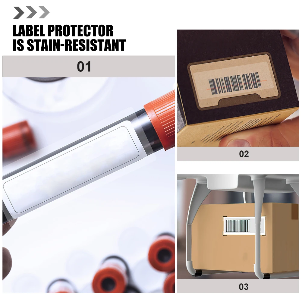 

1 Roll Clear Label Protectors Waterproof PVC Self-Adhesive Film for Book Barcode Protection Scratch Resistant