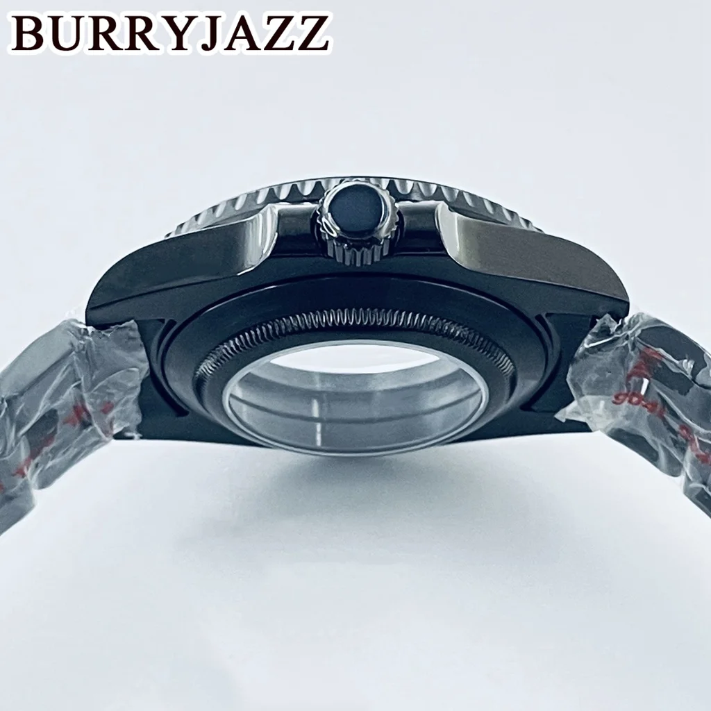 BURRYJAZZ-carcasa SUB GMT para reloj, cristal de zafiro, bisel de aluminio, 40mm, NH35, NH36, NH34, NH38, NH70, NH72, ETA2824, PT5000