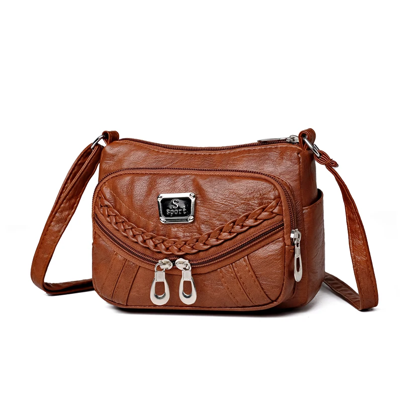 Modetrend vier seizoenen zacht leer multi-compartiment multi-pocket high-end single-shoulder crossbody tas voor dameshandtas