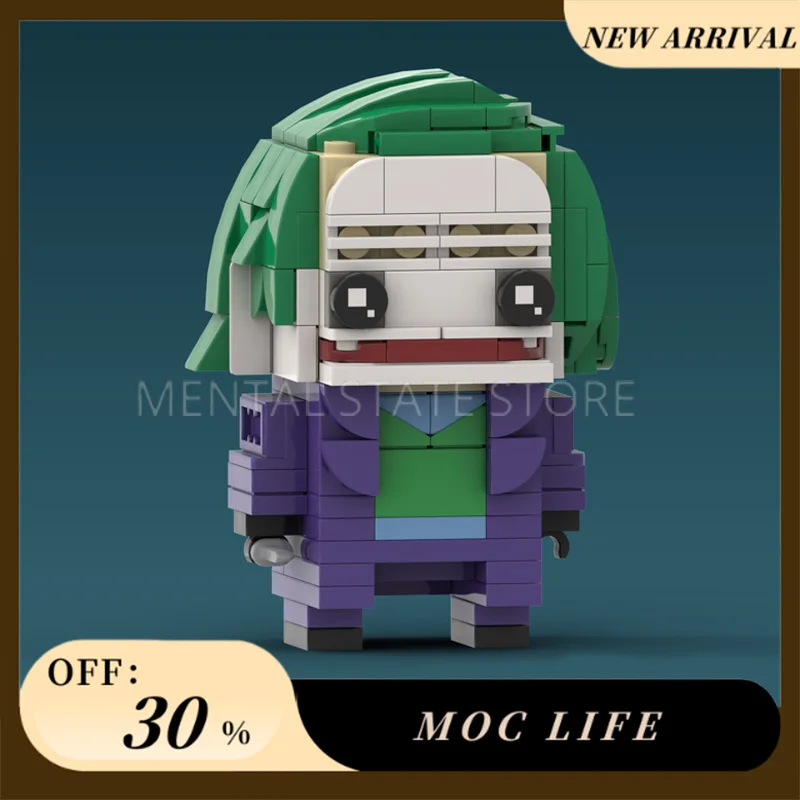 

NEW 163PCS Customized MOC Movie Joker Building Blocks Technology Bricks DIY Creative Assembly Education Toys Holiday Gifts