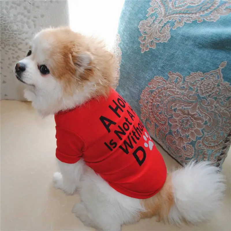 Spring & Summer Pet Clothes Clothing Thin Short Sleeve T-Shirt Tank Top Dog Costume