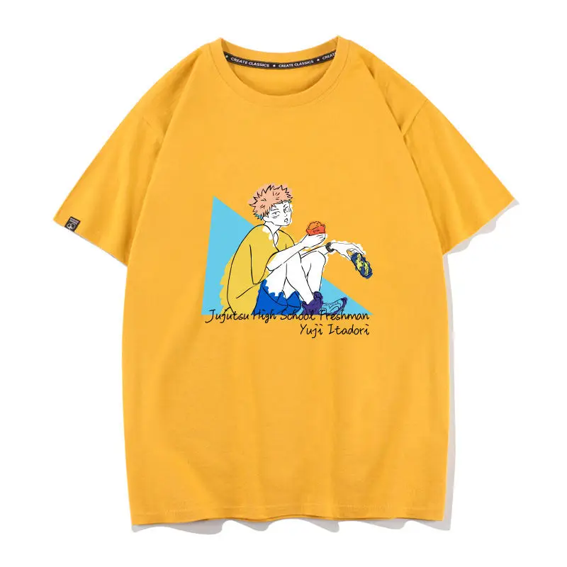 Summer New Xiuluo Round Neck Short Sleeve Magic Back To War Animation Anime Printing Men and Women's Loose Casual T-shirt