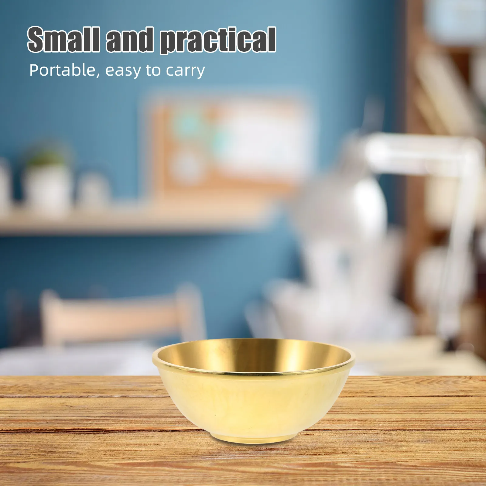 Handmade Brass Serving Bowl for Temple Supplies Rituals Buddha Worship Feng Shui Money Bowl Decoration Tibetan Altar 10Cm