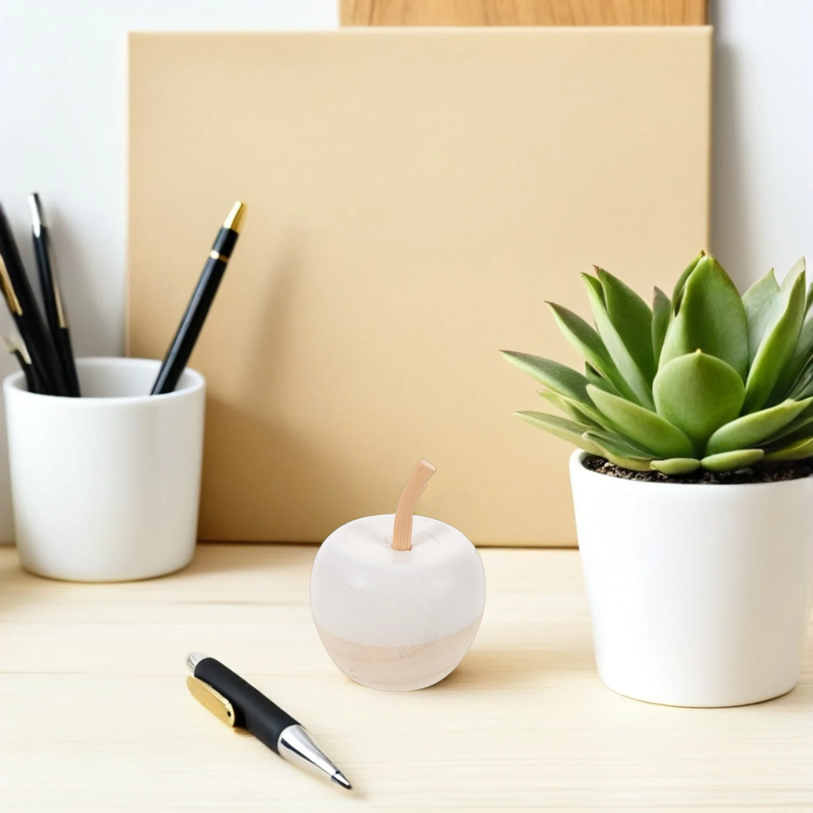 

Wooden Apple Decor Faux Apples Artificial Fruit For Kitchen Home Desktop Centerpiece Xmas Ornament Display