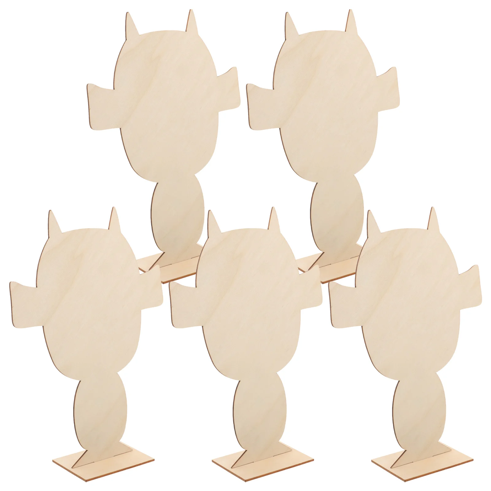 

5Pcs Opera Character White Blanks Clay Boards DIY Wood Panels for Pottery Art Painting Projects Sewing Supplies Craft