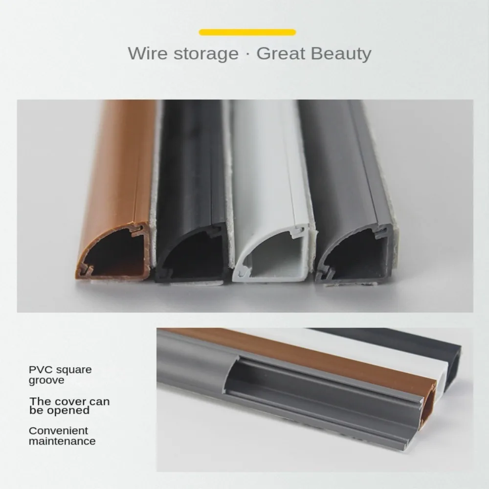 Anti-extrusion Floor Cord Cover Self-Adhesive Durable Extension Wiring Duct Protector Triangle Wire Organizer Home Outdoor