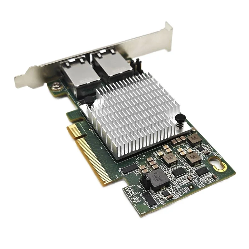 Upgrade Kartu Ethernet Port Ganda 10G X540-T2 PCIE-X8 X16 Adaptor Perluasan Jaringan Mendukung Synology NAS Dan Lainnya