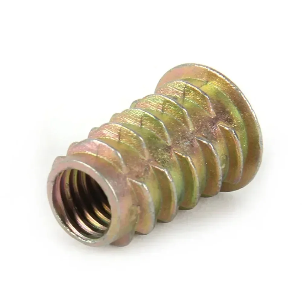 500Pcs M4 M5 M6 M8  Zinc Alloy Thread For Wood Insert Nut Flanged Hex Drive Head Furniture Nuts