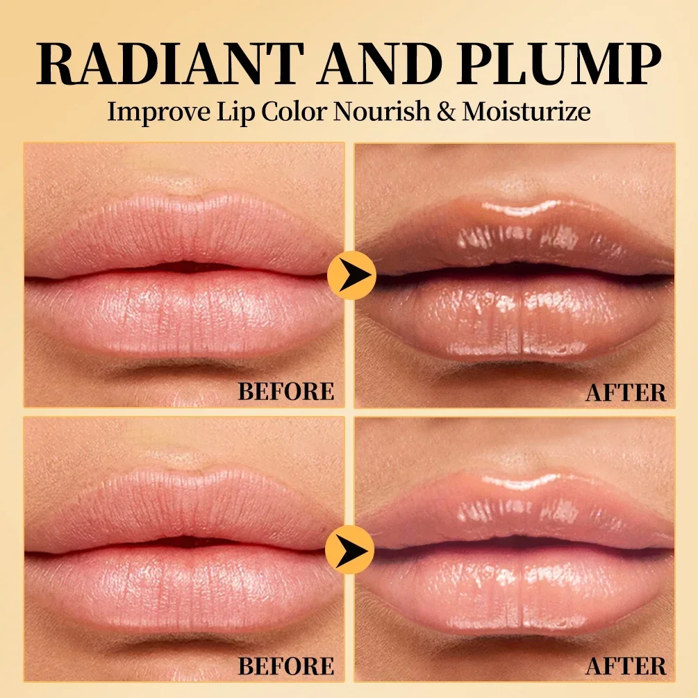 QIBEST 2PCS Black Honey Natural Colorless Lip Balm Lipstick Makeup Sets Moisturizing Lips Plumper Lasting Lip Stain Cosmetics