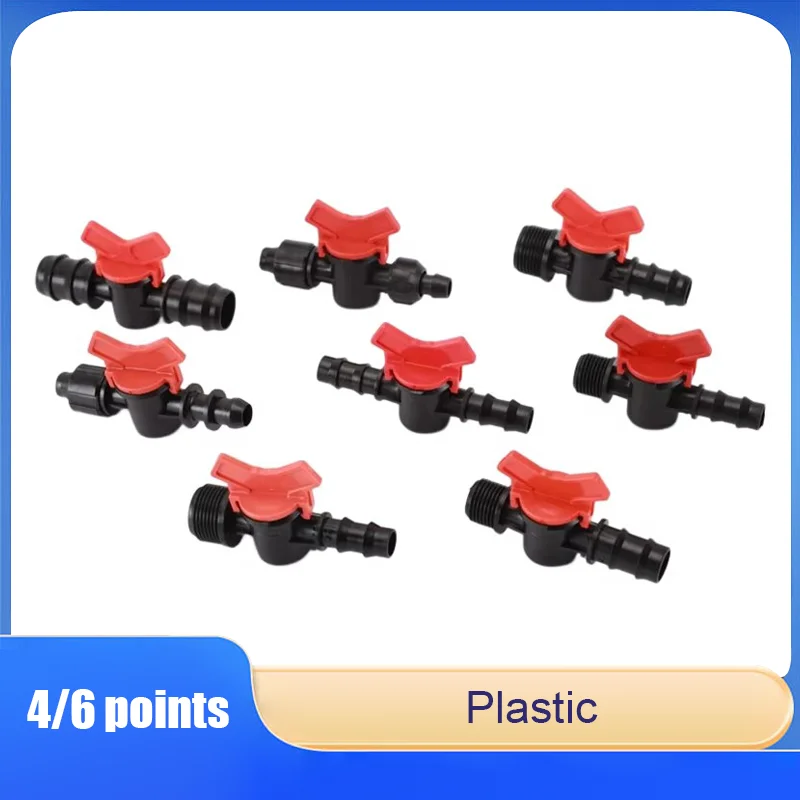 

Plastic Hose Pagoda Ball Valve 4/6 points External Thread Quick-Connect Water Pipe Valve