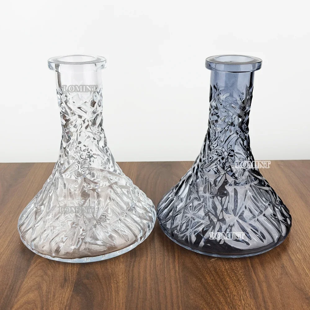 LOMINT زجاج الشيشة زهرية الشيشة قاعدة النقش عملية زجاجات تشيتشا اكسسوارات أسود واضح الذهب الأصفر الأزرق اللون LM-V072