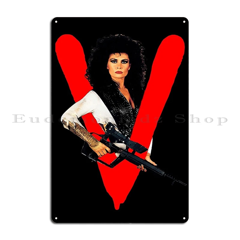 Diana from V TV Show Visitor Alien Diana V final battle tribute Ripley & Jonesy Metal Retro Create Classic Tin Sign Poster