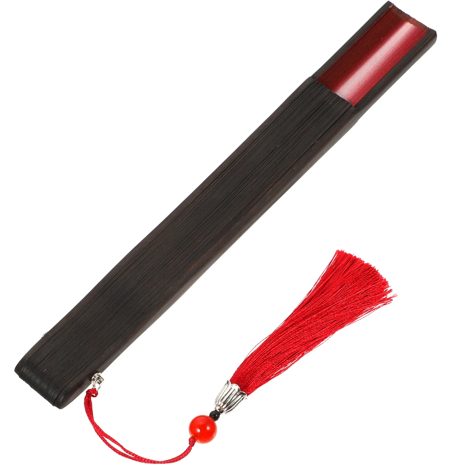 

Chinese Folding Fan Bamboo Tassel Elegant Handheld Fan for Dancing Wedding Decoration Prop Traditional Folding Fans
