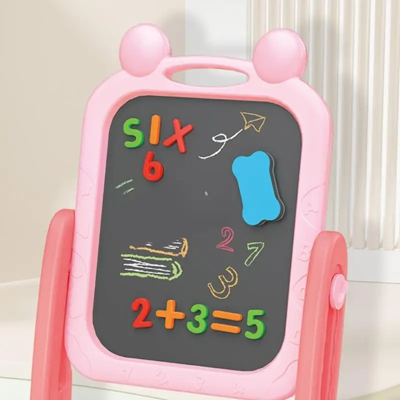 

Double Surfaces Drawing Board With Stable Base Cartoon Easel For Children Learning And Imagination Doodling Toy L8RB