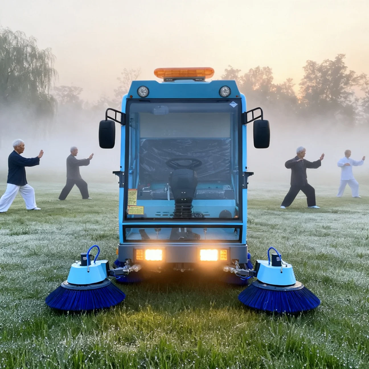 Customized Factory Direct Sale, Custom Made, Four-Wheel All-in-One Pressed Road Sweeper, Specially For Municipal Sanitation