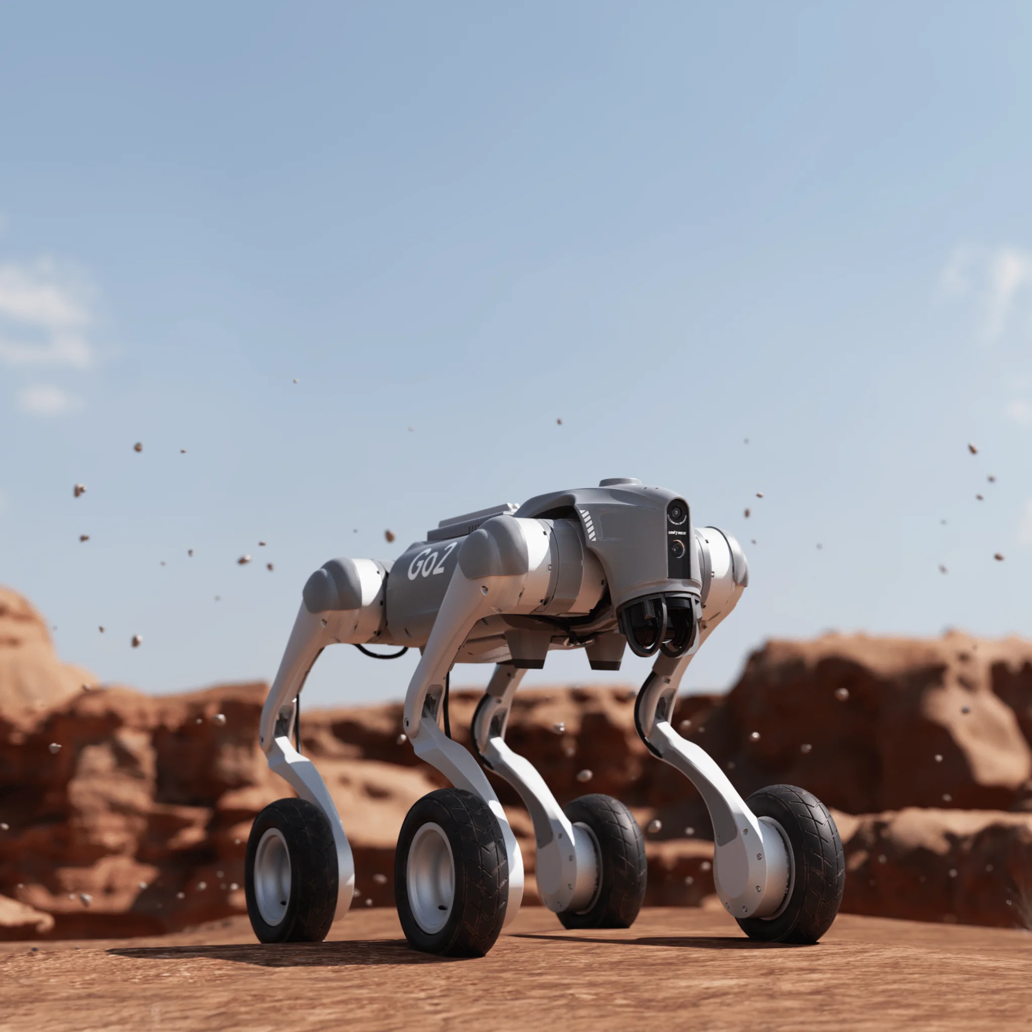 Unitree Go2-W Edu Robot Dog ذكي رباعي الأرجل روبوت الكلب الإلكتروني القابل للبرمجة وقابل للتطوير