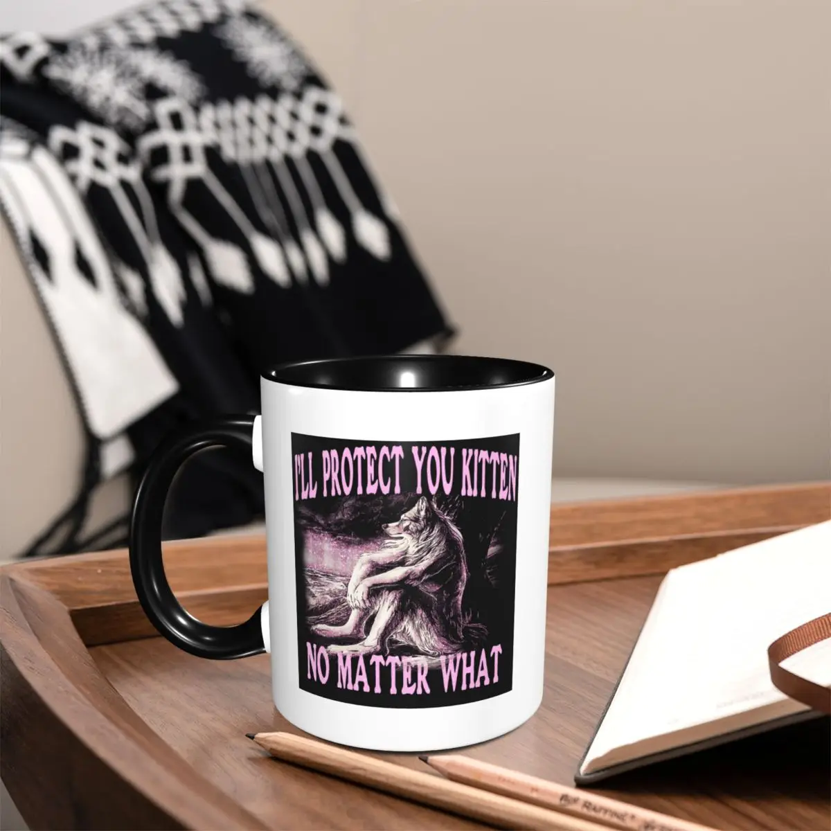 Wolf Ripping Alpha Wolf Werewolf Mug Funny Ceramic Coffee Cups Tea Mugs Milk Cup Drinkware Gift for Woman Man