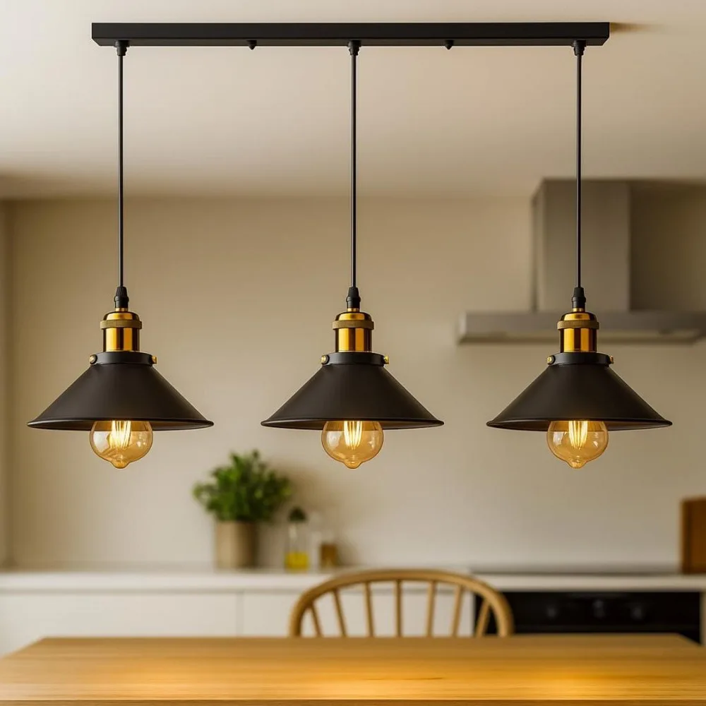 

Industrial Chandelier Vintage LED Chandeliers Brass Ceiling Hanging Lamp Living Room Pendant Light Restaurant Bar Light Fixture