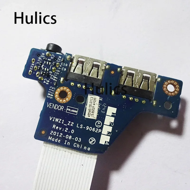 Hulics Used For Lenovo Z500 P500 Z500T Z400 P400 Z400T Laptop USB Cable Audio Sound Card Board VIWZ1_2 LS-9062P