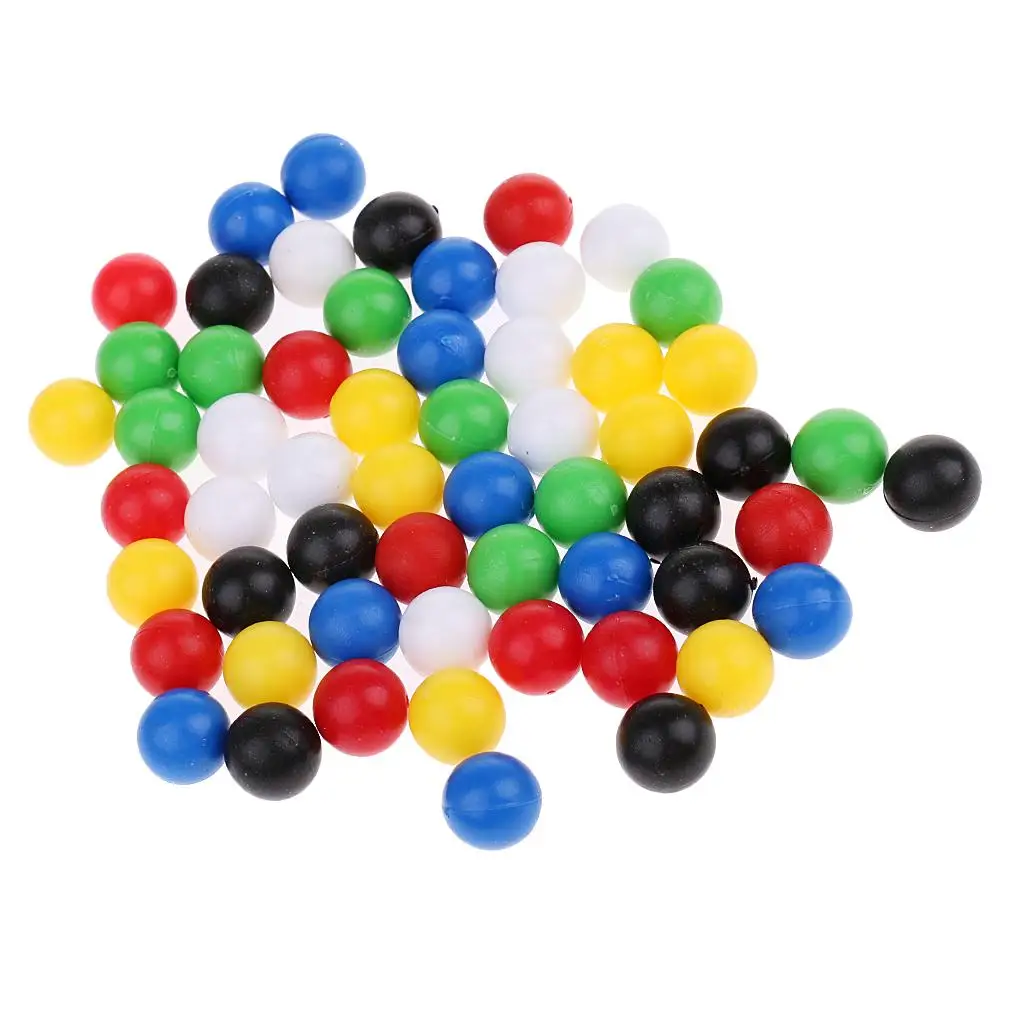 

60 Pieces Plastic 1cm Balls for Wooden Connecting Four Balls in A Row Game Children Kids Toddlers Novelty Toys 1cm