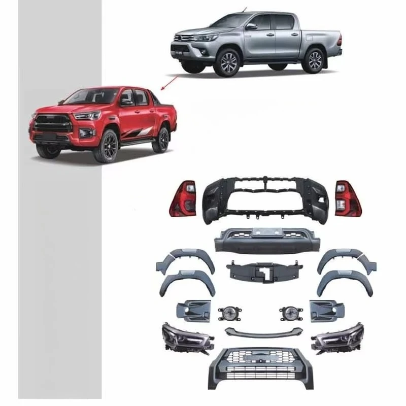 Stlf Body Kit Facelift Conversion Kit 16-20 UPGRADE To 21 RC GR Style Front Bumper Air Intake Grille Headlight Fender Flar