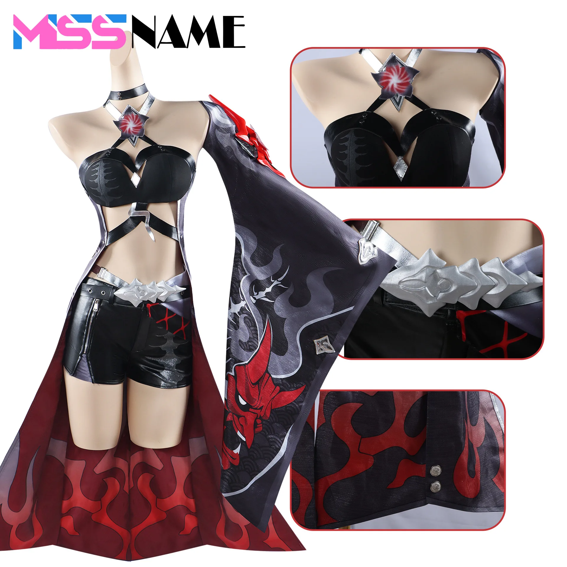 Red Acheron Cosplay Honkai Star Rail Cosplay Costume Party Clothing Role Play Comic Con Wigs Coser Prop