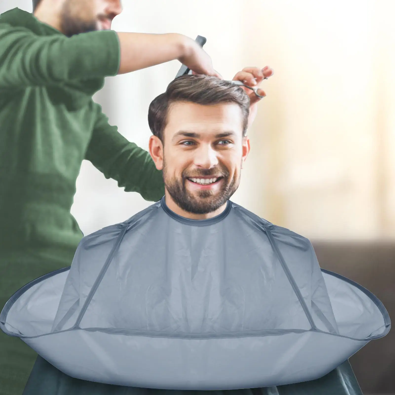 60 cm Wasserdicht Erwachsene Haar Schneiden Mantel Faltbare Regenschirm Cape Salon Barber Hause Friseur Cape Abdeckung Tuch