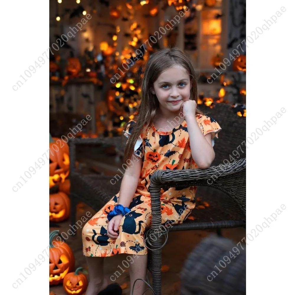 Funnycokid الفتيات قمصان النوم منامة فستان ثلاثية الأبعاد مطبوعة رفرفة كم ملابس خاصة فستان النوم قميص النوم لمدة 5-12 سنة