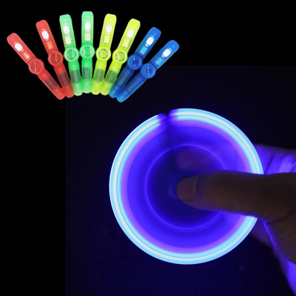 Creative LED Light Spinning Pen Fingertip Ballpoint Pen Toy Glow-in-the-dark Cool Fidget SpinnerS Pen Kids Adult Decompression