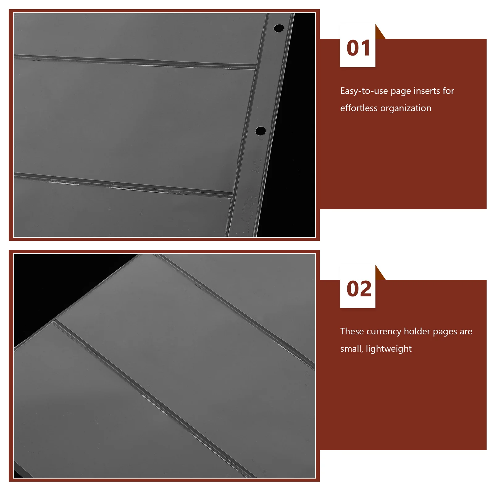 

1, просторные страницы альбома с коллекцией валют, прозрачные бумажные держатели для денег из ПВХ для организации банкнот мира, портативный дисплей