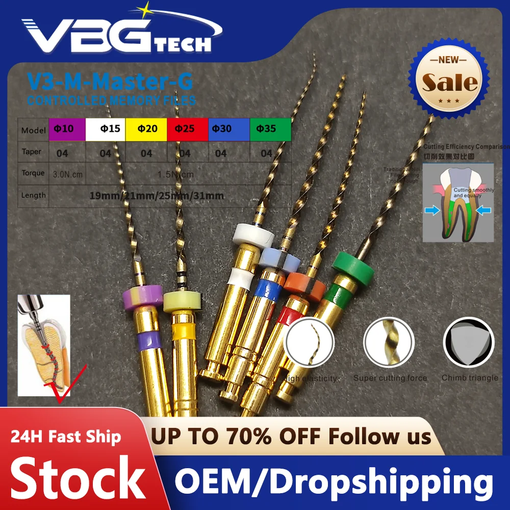 

Dentistry Endo Root Canal Files 25mm 0406Taper Heat Activation Endodontic Files Use For Root Canal Cleaning Dentist Tool 4004#