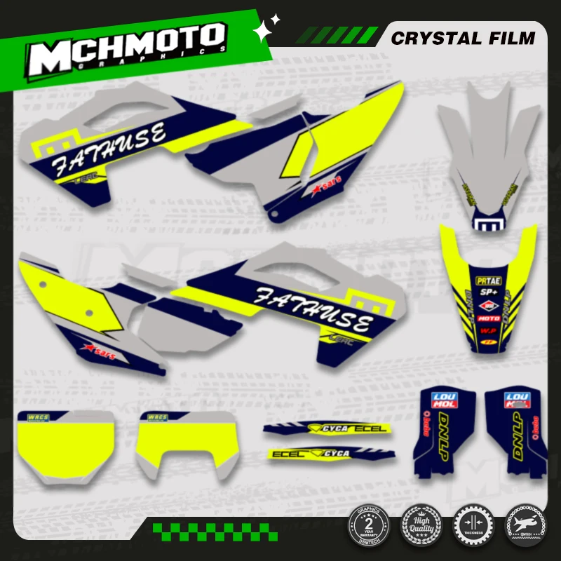 MCHMFG Custom Team Motorcycle Graphics Decals Stickers Kits For Husqvarna 2023 2024 2025 TC FC 2024 2025 2026 TE FE 125-450cc